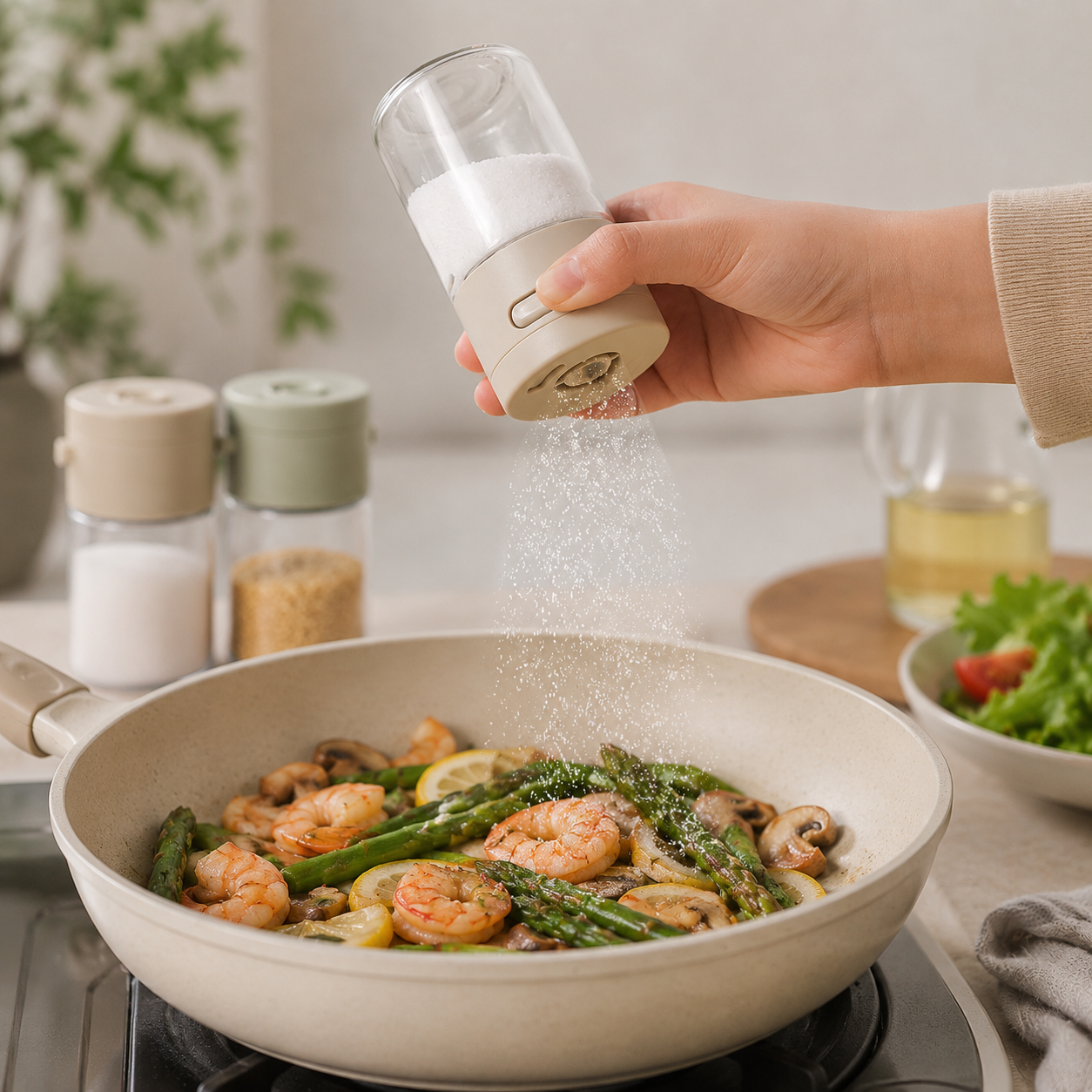 Precise 0.5g Metered Glass Salt Shaker