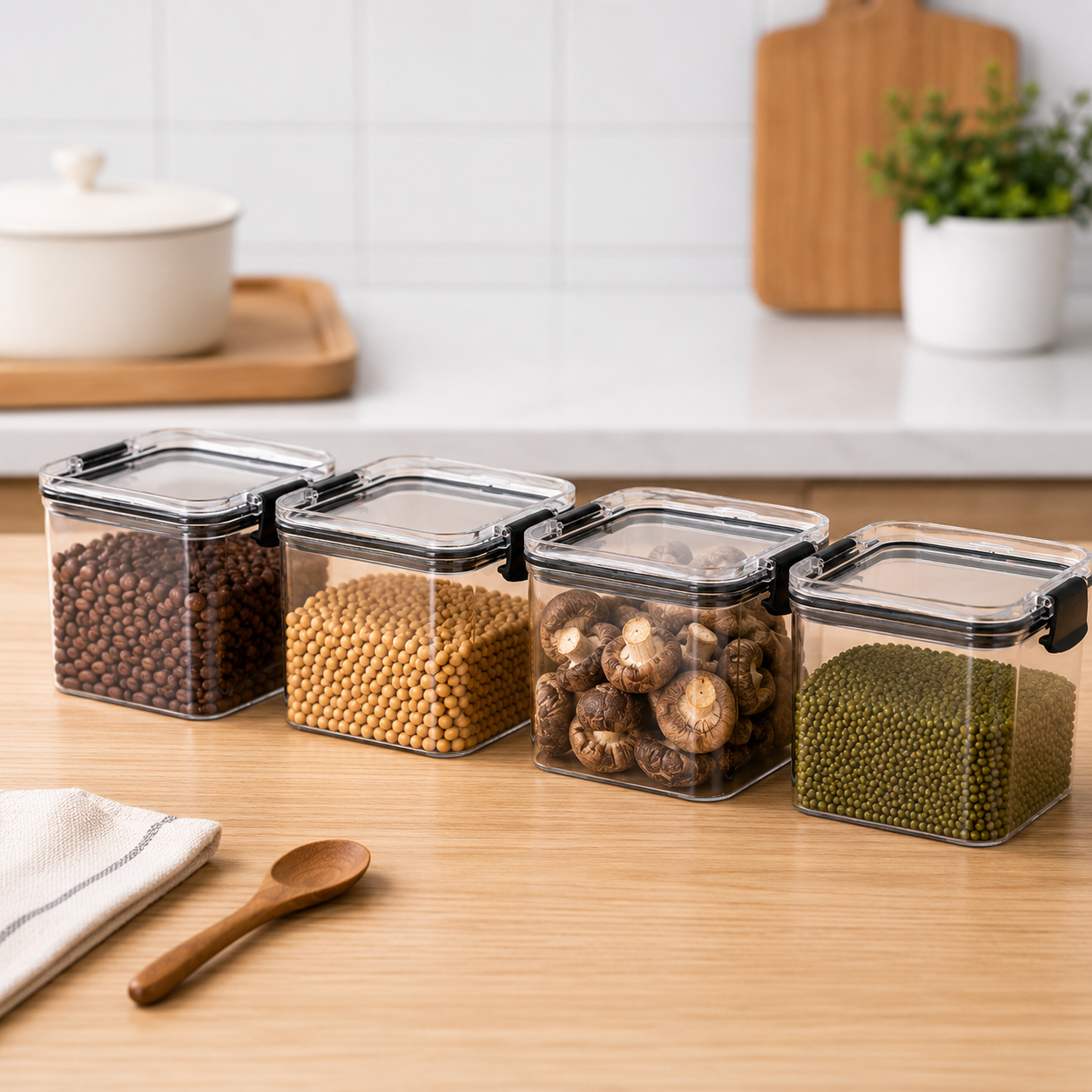 Airtight PET Transparent Storage Container