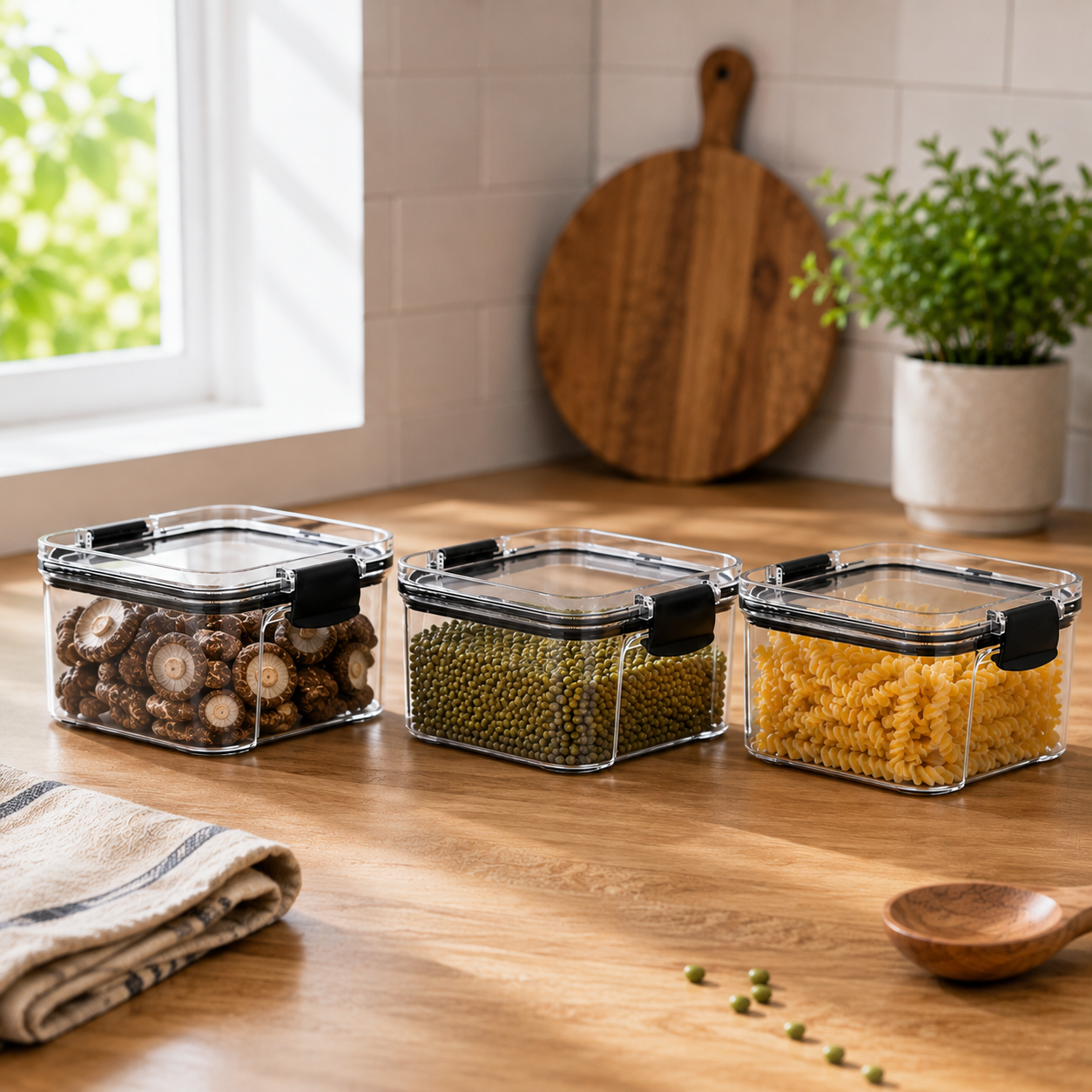 Airtight PET Transparent Storage Container