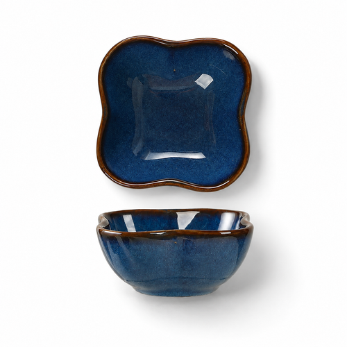 Kiln-Transformed Floral Sauce Dish
