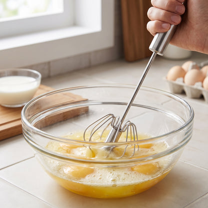 Semi-Automatic Stainless Steel Egg Beater